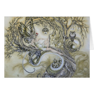 Dam av skogen hälsningskort