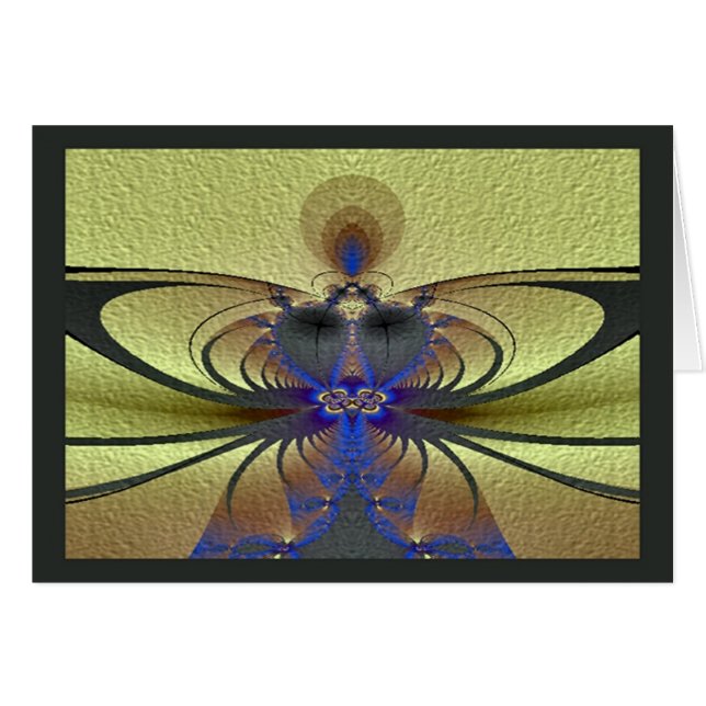 Dam av sländan hälsningskort (Framsidan Horizontal)