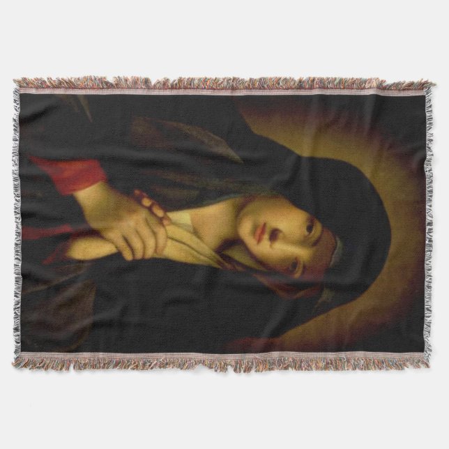 Dam av Sorrows Virgin Mary Blanket Filt (Framsidan)