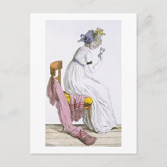 Dam bar en negligé från Costume Parisien. Vykort (Framsida)