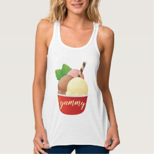 Dam- Bella+Canvas Flowy Racerback Tanktop Linne Med Racerback