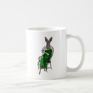 Dam Bella Rabbit som tar Tea 2 Kaffemugg