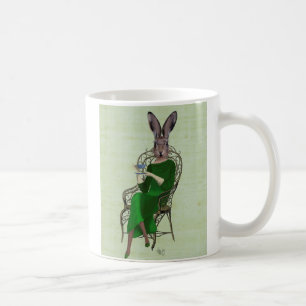 Dam Bella Rabbit som tar Tea 3 Kaffemugg