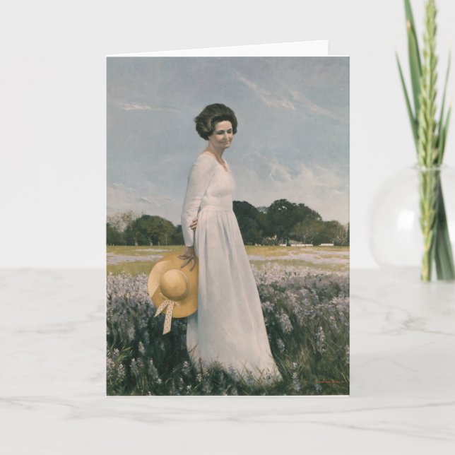 Dam Bird Johnson - Aaron Shikler (1978) Kort (Framsida)