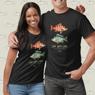 Dam Bird Sjö Texas nautisk fisk T Shirt