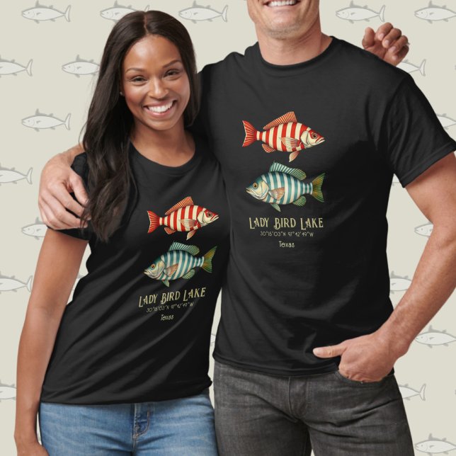 Dam Bird Sjö Texas nautisk fisk T Shirt (Skapare uppladdad)