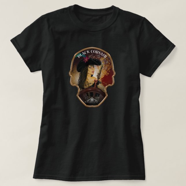 Dam Black Corsair T Shirt (Design framsida)