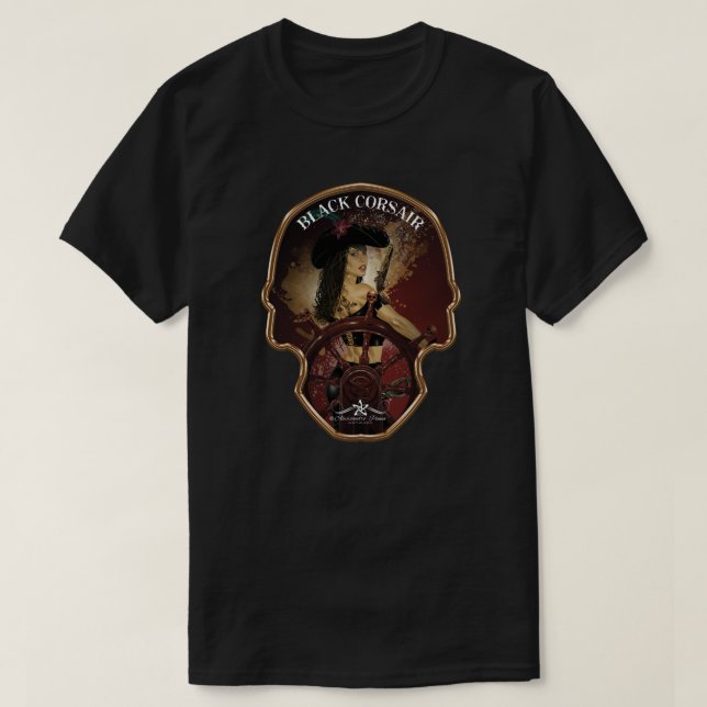 Dam Black Corsair T Shirt (Design framsida)