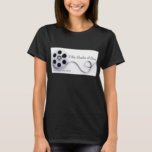 Dam Black Jersey V-nacke T-shirt (Framsida)