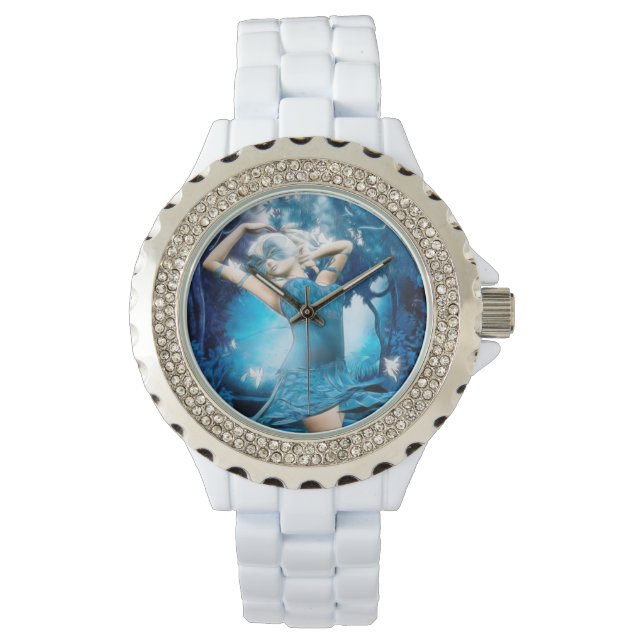 Dam Blue Elvin Fantasy Art Armbandsur (Framsida)