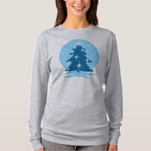 Dam Blue jul Shirts Blue Träd T-Shirts