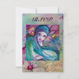 DAM BLUE MASK Blommigt Swirls MasqueraParty Osa Kort