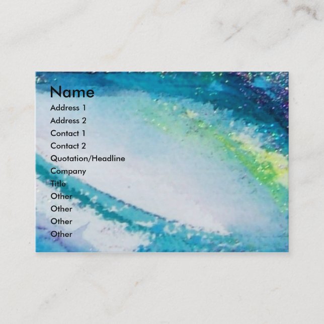 DAM BLUE MASK Venetian MasqueraRosa Teal Visitkort (Framsida)