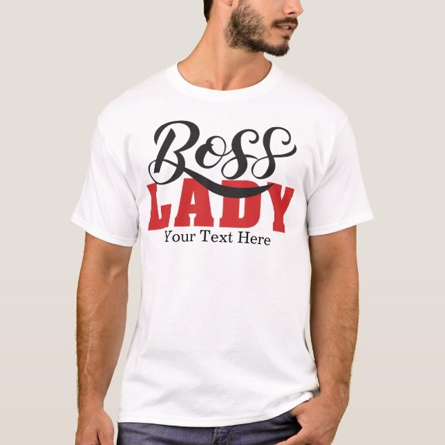 Dam Boss – Starkt Kvinnligt Design T Shirt (Framsida)