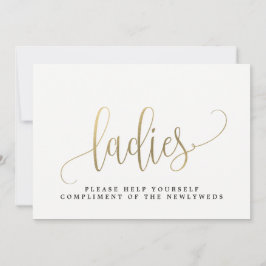 Dam Bröllop Batroom-skylt - Lättfärgad calligrafi