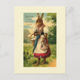 Dam Bunny Brings Påsk Joy Helg Vykort