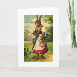 Dam Bunny Brings Påsk Joy Helgkort