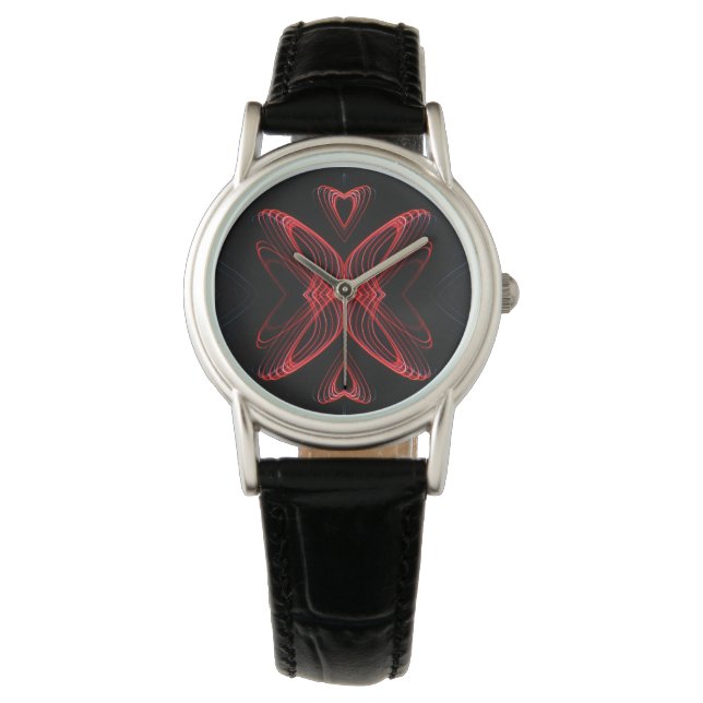 Dam Butterfly Heart Watch Armbandsur (Framsida)
