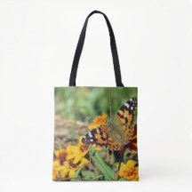 Dam Butterfly på Zinnia Tote Bag