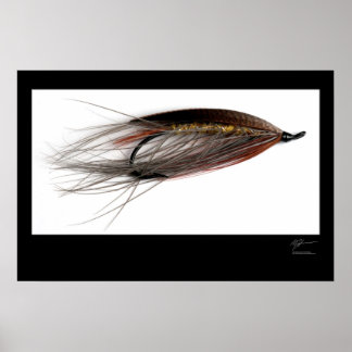 Dam Caroline Salmon Fly Poster
