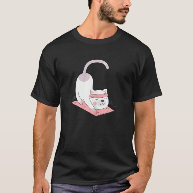 Dam Cat Grå Yoga 2 T Shirt (Framsida)