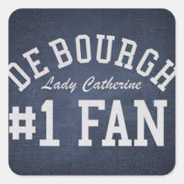 Dam Catherine de Bourgh #1 Fläkt Fyrkantigt Klistermärke