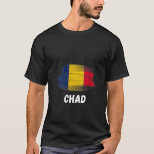 Dam Chad Flag Stolthet Retro Chadian Flag Familj M T Shirt