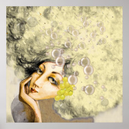 Dam Champagne Art Poster