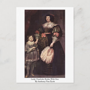 Dam Charlotte Butke with Son by Anthony Van Dyck Vykort