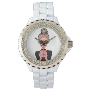 Dam Chef Life, Chef Babe Woman, Girl Chef Sterlin Armbandsur