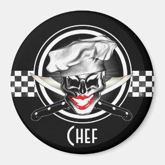 Dam Chef Skull Magnet