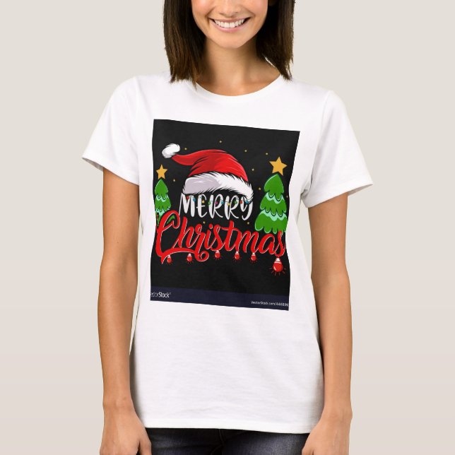 DAM CHIRSTMAS DAY DRESS T SHIRT CLASSIC (Framsida)