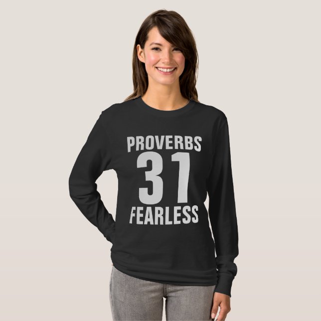 Dam Christian T-shirts, PROVERBS 31 FEARLESS Tröja (Hel framsida)