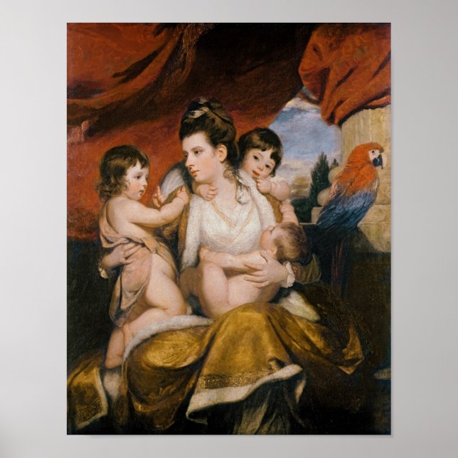 Dam Cockburn och hennes tre äldsta soner, 1773 Poster (Framsidan)