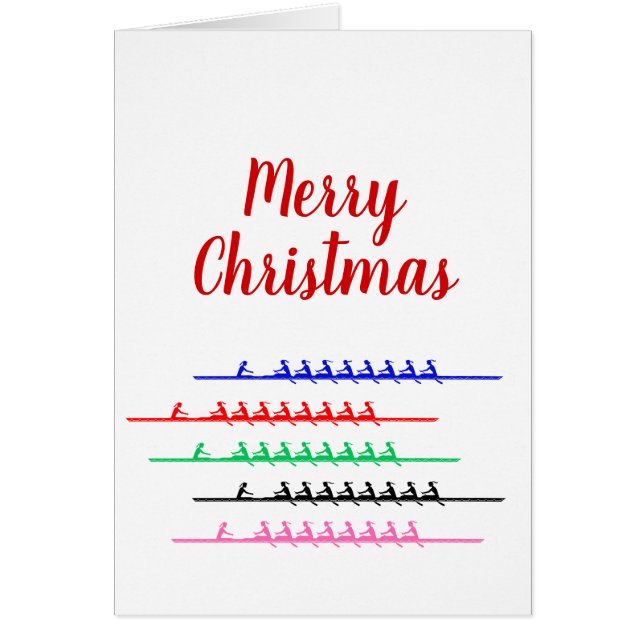 Dam Crew Tävling Rowers Reding - upp till fem båta Hälsningskort (Framsidan)