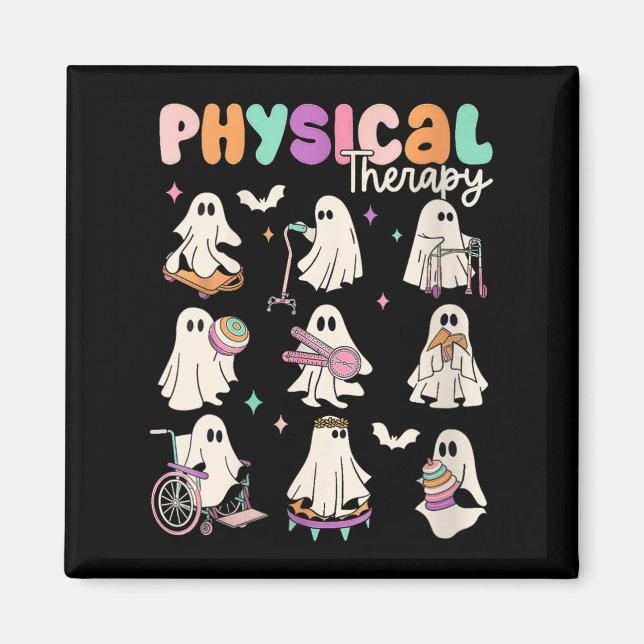 Dam Cute Spöke Fysioterapi Pt Fysisk Terapi Magnet (Framsidan)