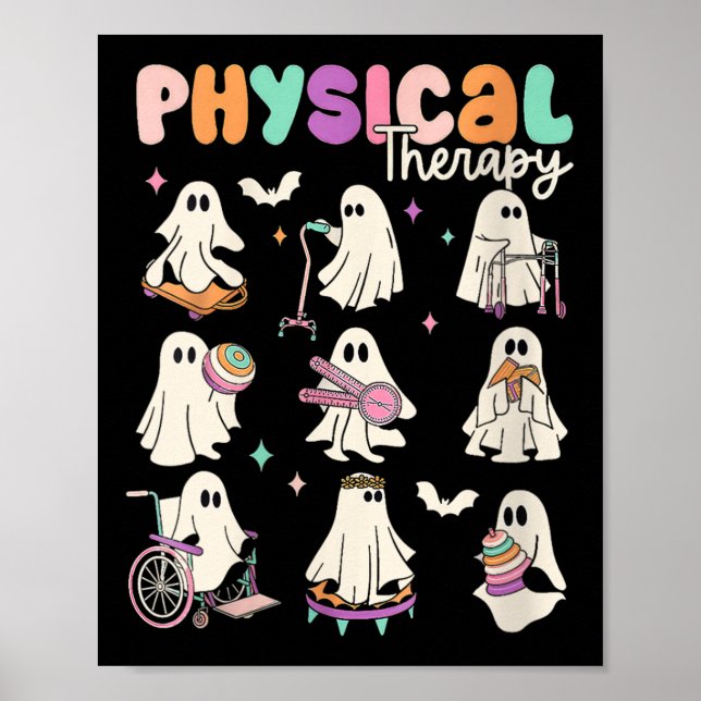 Dam Cute Spöke Fysioterapi Pt Fysisk Terapi Poster (Framsidan)