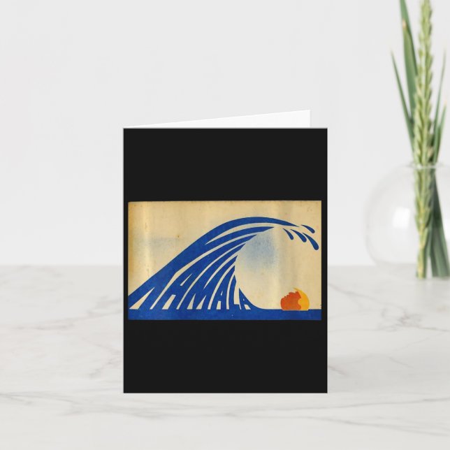 Dam Cute Våg Av Blå Våg Kamala För Kamala Fu Kort (Framsida)