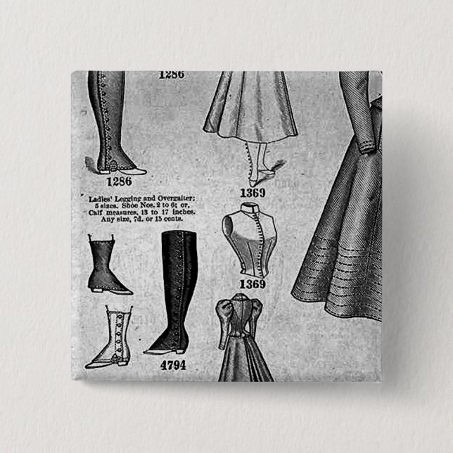 Dam cykel Fashions1897 - vintage Knapp (Framsida)