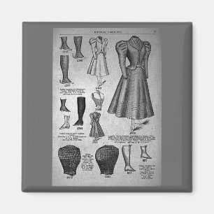 Dam cykel Fashions1897 - vintage Magnet
