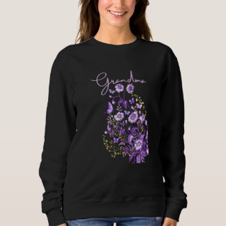 Dam Dam Damblomma Lila Blomsterbukett Med Fjäril T Shirt