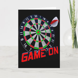 Dam Dartboard Game On - Röd Och Grön V-ringad  Kort