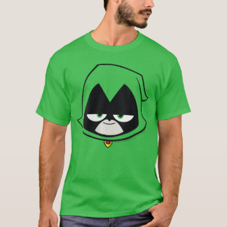 Dam DC Comicseenitans Go Raven Stort Ansikte VNeck T Shirt