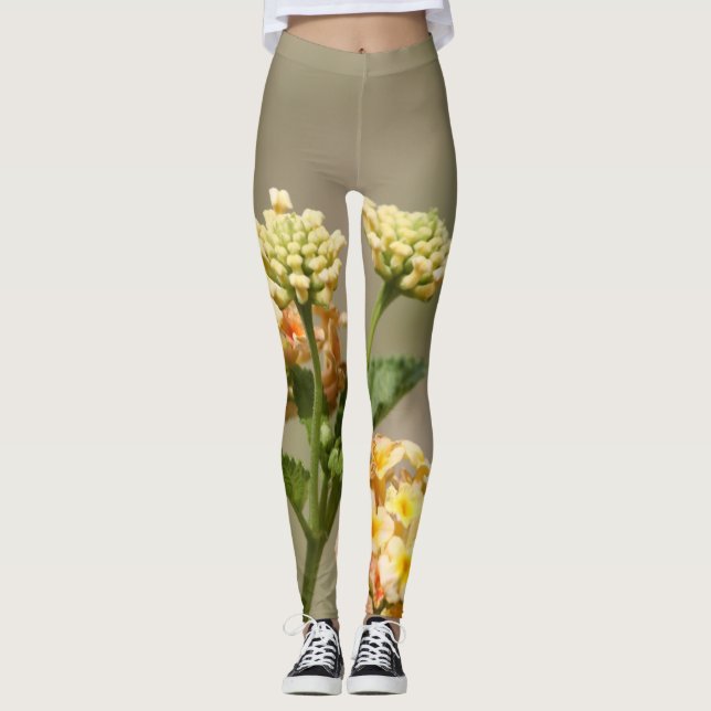Dam Designer Blommigt Leggings (Framsida)