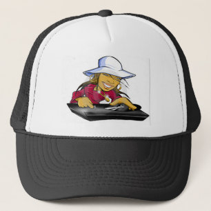 Dam DJ Cap (vit) Truckerkeps