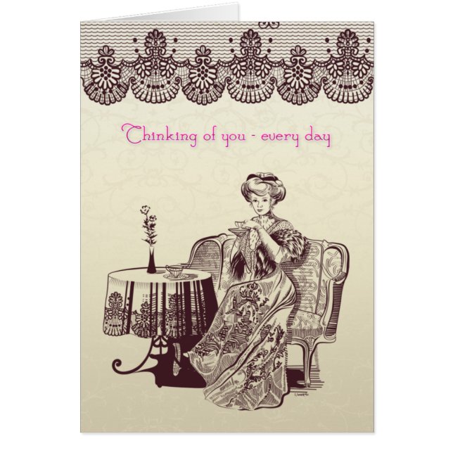 dam drinte hälsningskort (Framsidan)