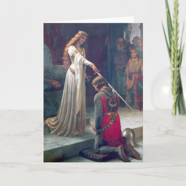 Dam-drottning, knivmålning av nattantik kort (Framsida)