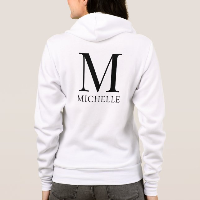 Dam Dubbelsidig Design Tryck Namn Monogram T Shirt (Baksida)