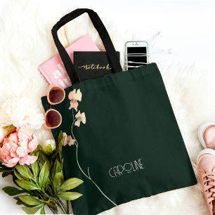 Dam Elegant Black Blommigt Boho Cute Tygkasse