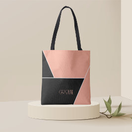 Dam Elegant Enkel Mönster Svart Söt Toteväska Tygkasse